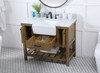 42 Inch Single Bathroom Vanity In Driftwood With Backsplash (VF60142DW-BS)
