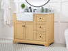 42 Inch Single Bathroom Vanity In Natural Wood With Backsplash (VF60242NW-BS)