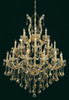 Maria Theresa 28 Light Gold Chandelier Golden Teak (Smoky) Royal Cut Crystal (2800D38G-GT/RC)