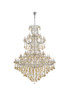 Maria Theresa 84 Light Chrome Chandelier Golden Teak (Smoky) Royal Cut Crystal (2800G96C-GT/RC)