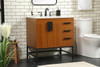32 Inch Single Bathroom Vanity In Teak (VF48832MTK)