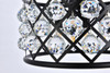 Elegant Furniture and Lighting Madison 4 Light Matte Black Pendant Clear Royal Cut Crystal (1214D16MB/RC)