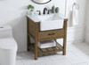 30 Inch Single Bathroom Vanity In Driftwood (VF60130DW)