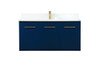 40 inch Single bathroom vanity in blue with backsplash (VF44540MBL-BS)