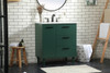 30 Inch Bathroom Vanity In Green (VF47030MGN)