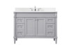 48 Inch Single Bathroom Vanity In Grey With Backsplash (VF31848GR-BS)