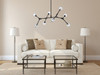 Elegant Furniture and Lighting Zayne 8 Light Pendant In Black 
 (3508D45BK)