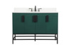 Elegant Furniture and Lighting 48 Inch Single Bathroom Vanity In Green With Backsplash (VF48848MGN-BS)