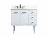 36 inch Single bathroom vanity in white with backsplash (VF48036MWH-BS)