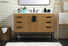 48 Inch Single Bathroom Vanity In Walnut Brown With Backsplash (VF488W48WB-BS)