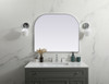 Metal Frame Arch Mirror 36X30 Inch In Silver (MR1B3630SIL)