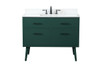 42 Inch Bathroom Vanity In Green With Backsplash (VF41042MGN-BS)