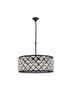 Madison 6 Light Matte Black Chandelier Clear Royal Cut Crystal (1214D25MB/RC)