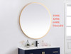 Pier 45 Inch Led Mirror With Adjustable Color Temperature 3000K/4200K/6400K In Brass (MRE6045BR)
