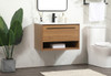 30 Inch Single Bathroom Vanity In Walnut Brown With Backsplash (VF43530WB-BS)