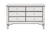 6 Drawer Dresser 48 In. X 18 In. X 32 In. In Silver Paint (MF6-1017S)