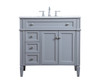 36 Inch Single Bathroom Vanity In Grey (VF12536GR)