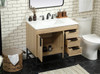 36 Inch Single Bathroom Vanity In Mango Wood With Backsplash (VF48836MW-BS)