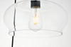Destry 3 Lights Black Pendant With Clear Glass (LD2247BK)