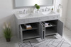 60 Inch Double Bathroom Vanity In Grey (VF17060DGR)