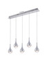 Amherst Collection Led 5-Light Chandelier 34In X 4In X 9In Chrome Finish (3805D33C)