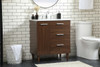 30 Inch Bathroom Vanity In Walnut With Backsplash (VF47030MWT-BS)