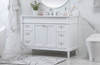 48 Inch Single Bathroom Vanity In White With Backsplash (VF31848WH-BS)