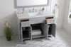 Elegant Furniture and Lighting 48 Inch Single Bathroom Vanity In Grey With Backsplash (VF17048GR-BS)