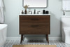 36 Inch Single Bathroom Vanity In Walnut With Backsplash (VF41036MWT-BS)