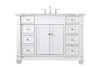 48 Inch Single Bathroom Vanity Set In White (VF50048WH)