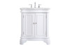 30 Inch Single Bathroom Vanity Set In White (VF52030WH)