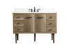 Elegant Furniture and Lighting 48 Inch Single Bathroom Vanity In Natural Oak With Backsplash (VF48048NT-BS)