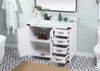 42 Inch Single Bathroom Vanity In White With Backsplash (VF90242WH-BS)