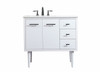 36 Inch Single Bathroom Vanity In White (VF48036MWH)