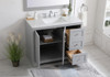 Elegant Furniture and Lighting 42 Inch Single Bathroom Vanity In Grey (VF17042GR)