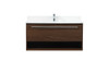 40 Inch Single Bathroom Vanity In Walnut With Backsplash (VF43540MWT-BS)