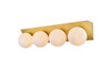 Jillian 4 Light Brass And Frosted White Bath Sconce (LD7304W29BRA)
