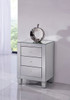 3 Drawers Cabinet 17-3/4 In. X 13 In. X 25 In. In Clear Mirror (MF6-1032)