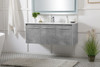 Elegant Furniture and Lighting 48 Inch Single Bathroom Floating Vanity In Concrete Grey (VF44048CG)