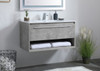 36 Inch  Single Bathroom Floating Vanity In Concrete Grey (VF43036CG)