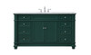 60 Inch Double Bathroom Vanity Set In Green (VF50060DGN)