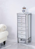 7 Drawer Jewelry Armoire 18 In. X 12 In. X 41 In. In Silver Clear (MF6-1003SC)