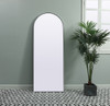 Metal Frame Arch Full Length Mirror 28X74 Inch In Silver (MR1A2874SIL)