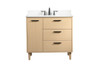 36 Inch Bathroom Vanity In Maple With Backsplash (VF47036MMP-BS)