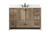 48 Inch Single Bathroom Vanity In Natural Oak With Backsplash (VF2848NT-BS)