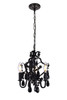 Karter Collection Pendant D9.5 H12.2 Lt:3 Polished Black Finish (LD5019D9BK)