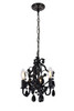 Karter Collection Pendant D9.5 H12.2 Lt:3 Polished Black Finish (LD5019D9BK)