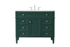 Elegant Furniture and Lighting 42 Inch Single Bathroom Vanity In Green (VF12542GN)