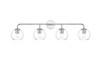 Genesis 4 Light Chrome And Clear Bath Sconce (LD7321W37CH)
