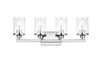 Saanvi 4 Light Chrome And Clear Bath Sconce (LD7316W25CH)